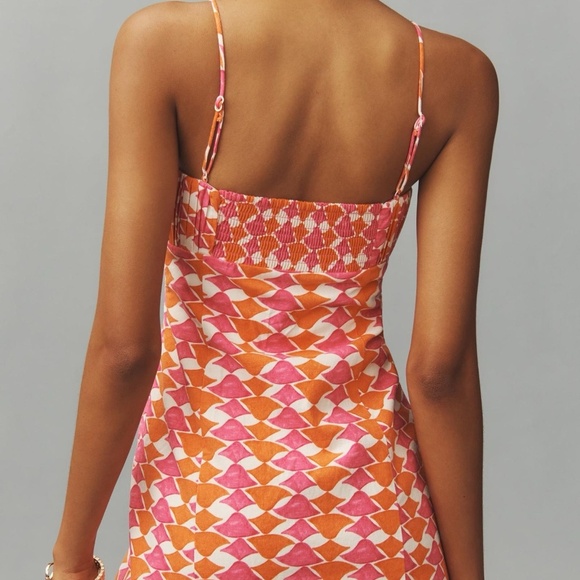 NWT Anthropologie The Ophelia Sleeveless Linen Dress 14 Pink - Picture 3 of 4